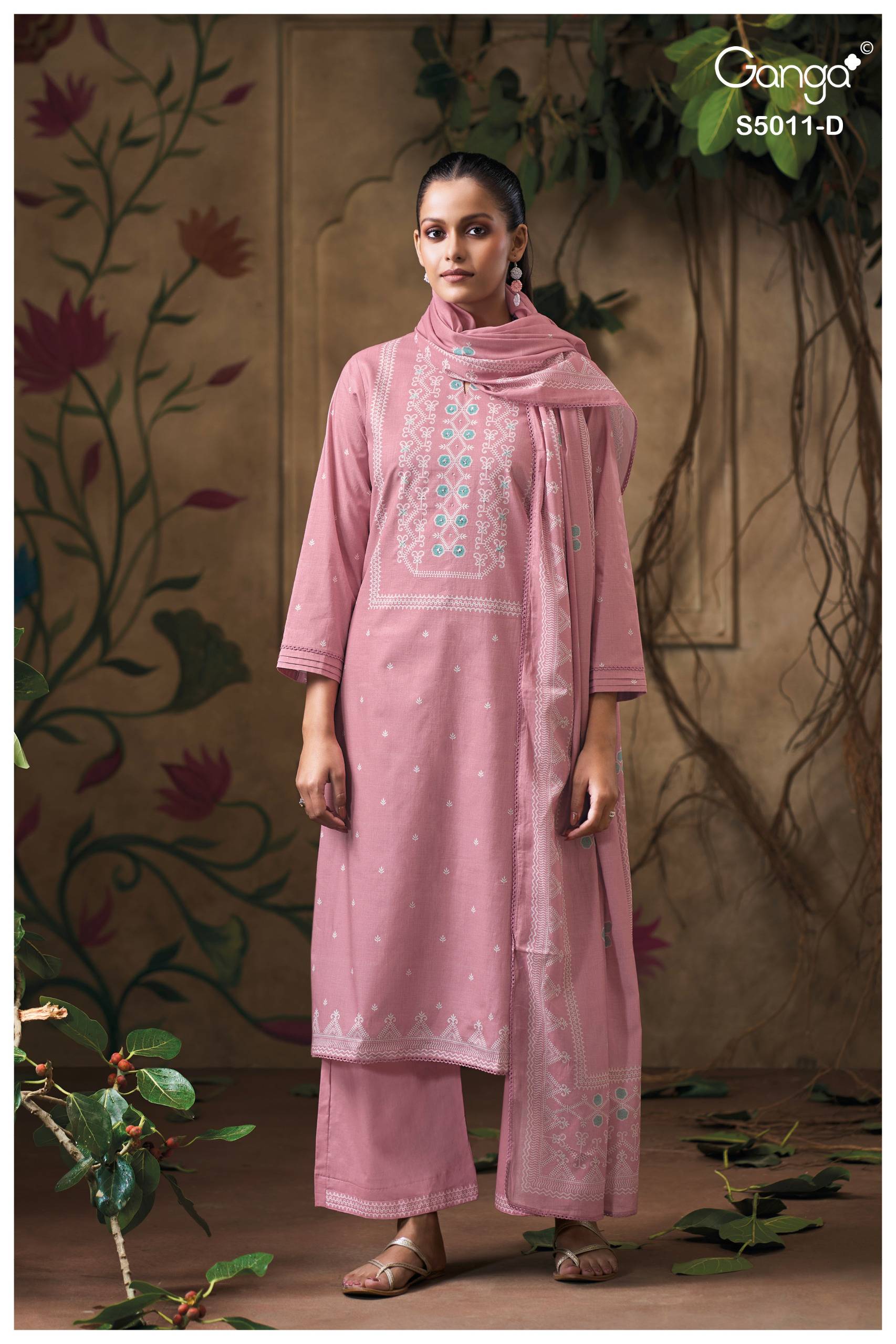 RAKUL 5011 Series By GANGA FASHION Stylish Beautiful Colourful COTTON Dresses At Wholesale Price
